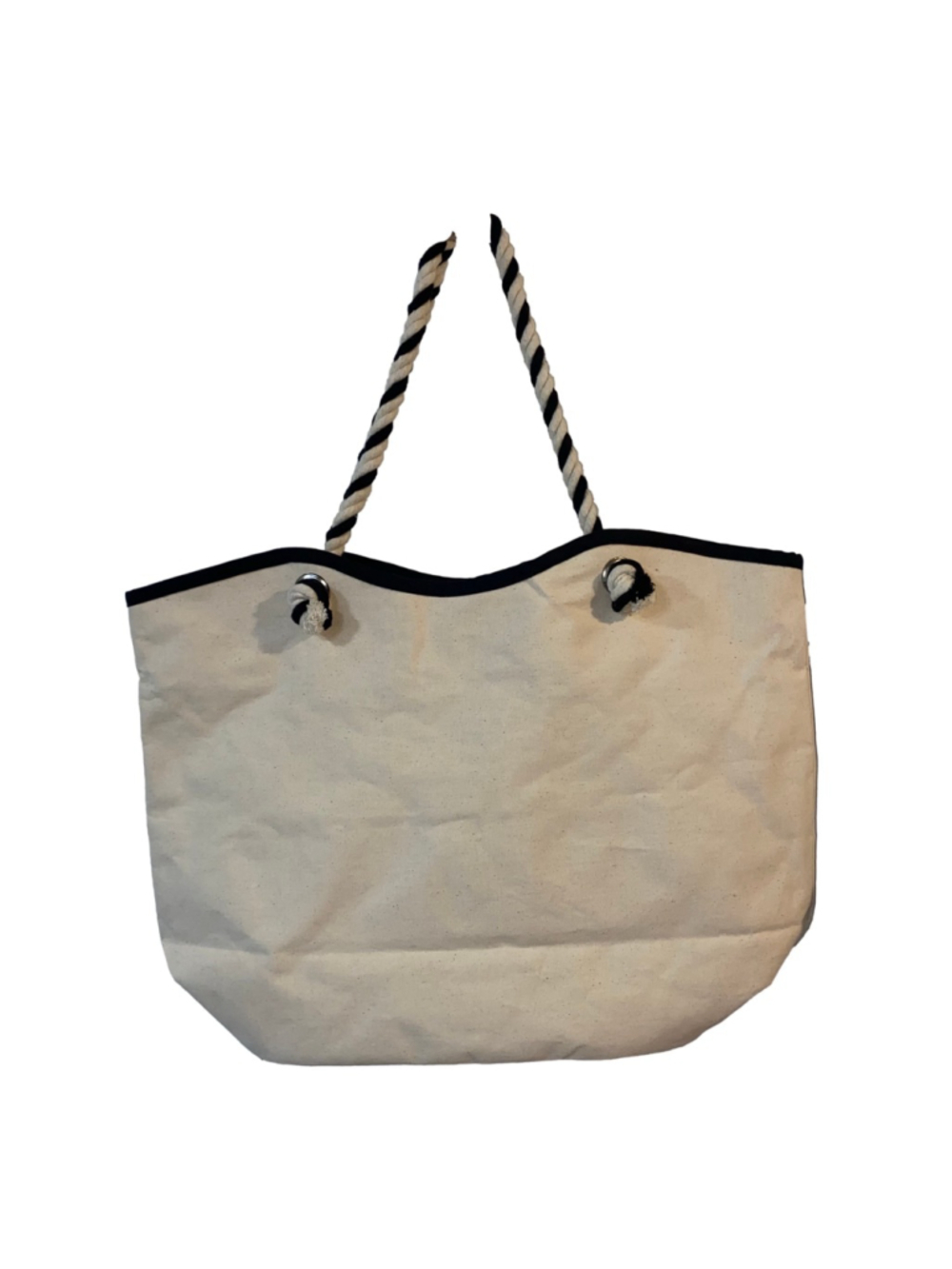 Women's Canvas Disney Destiny Tote Bag with black trim rope handle. 22” - Picture 2 of 4